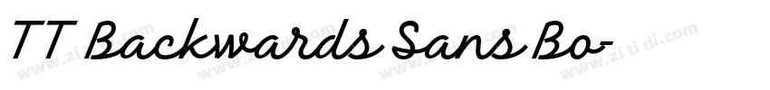 TT Backwards Sans Bo字体转换